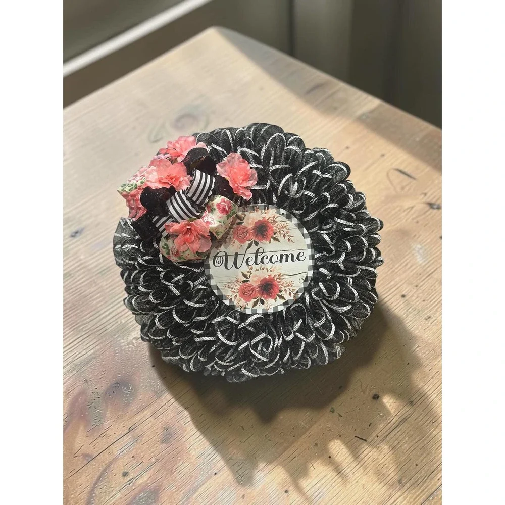 Colorful Welcome Handmade Wreath